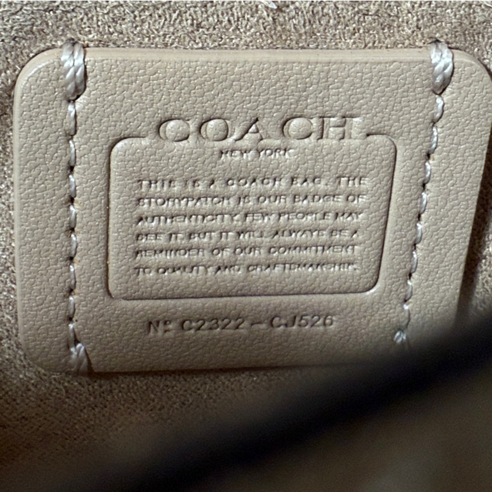 Coach Cream Quilted Mini Klare Crossbody Bag with Chain Strap - Picture 9 of 13